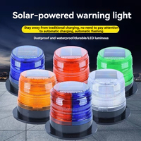 Balise Stroboscopique LED Magnétique Solaire en PC, Étanche IP65, Portable pour la Sécurité Routière, Véhicules et Marine