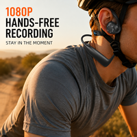 Auriculares con Banda para el Cuello y Cámara E12 2026, Grabación de 8MP 1080P, Traducción por IA, Sonido HiFi 5.3, Antivibración, ENC, IPX5, Deportivos