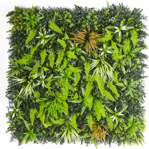 Wedding Decoration Artificial Greenery Panels Plastic Plants Green Wall Vertical Landscaping