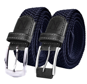 2022 hombres cinturones mujeres tela 3517 Cinturón trenzado de algodón elástico para Jeans - Product Image 4