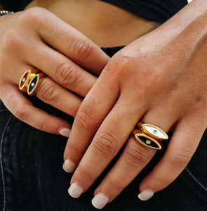 Bague pour les <span class=keywords><strong>yeux</strong></span> en gros de haute qualité en acier inoxydable 316L bague de bijoux de doigt <span class=keywords><strong>grec</strong></span> avec des <span class=keywords><strong>yeux</strong></span> turcs pour la protection - Product Image 5