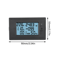 Voltmeter Digital Ammeter Meter Tegangan Arus AC Detektor Volt Tester Monitor Panel Pengukur Daya Wattmeter Meter