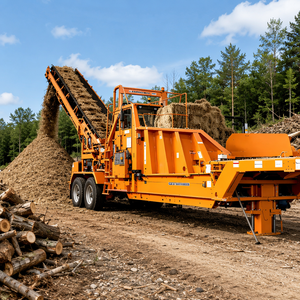 Broyeur horizontal sur roues haute performance 2680XP, broyeur <span class=keywords><strong>de</strong></span> <span class=keywords><strong>bois</strong></span> mobile à 4 roues, broyeur horizontal pour le recyclage des racines d'arbres, des bûches et des déchets - Product Image 5