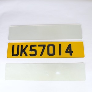 Placa de Matrícula de Coche Acrílica Blanca y Amarilla, Acrílico Reflectante 3D, Números y Letras Acrílicas 4D, Placa Europea - Product Image 5