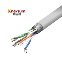 Cable de Red Kneysum CAT5 de Aluminio FTP SFTP con Conductor Sólido G652D, Par Trenzado de 8 Hilos, Estándar Nacional de Ingeniería de Fibra Óptica