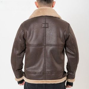 سترة مخصصة مريحة ودافئة في الهواء الطلق أنيقة سترة واقية فاخرة سترة جلدية الفراء للرجال - Product Image 2