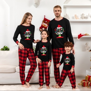 Design personalizado 2024 Últimas Pjs Natal Família Combinando Pijamas Set Manga Longa Pijamas De Natal para Família Xmas Roupas - Product Image 1