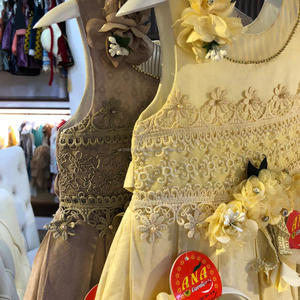 Vestido de fiesta largo de algodón con diadema para niña y niño, nuevo - Product Image 6