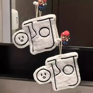 Creative Hanging Hand Towel Cartoon Coral Fleece 18x25 Cm Kitchen Bathroom Use - Product Image 3