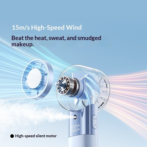 S25 New Handheld Spray <b>Small</b> Fan Usb Charging Large Wind Ice Digital Display Long Endurance Portable Outdoor Mini Fan - Product Image 3