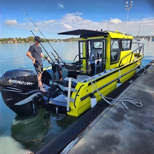Barco <span class=keywords><strong>de</strong></span> Pesca <span class=keywords><strong>de</strong></span> 6m para Paseos Turísticos y Pesca Recreativa - Construcción <span class=keywords><strong>de</strong></span> Aluminio Soldado - Product Image 1
