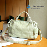 Sac à main pour femme de grande capacité personnalisé, sac à bandoulière léger, monogramme solide, rivet en cuir PU, sac de voyage