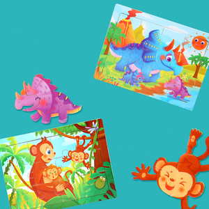 Popolare Puzzle in Legno 3D con Animali Cartoon, <span class=keywords><strong>Gioco</strong></span> Educativo per Bambini, Giocattoli in Legno per lo Sviluppo Cognitivo - Product Image 4