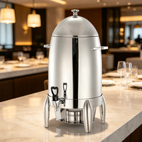 Distributeur de jus en acier inoxydable FLEY avec robinet et support surélevé pour service de buffet d'hôtel et traiteur