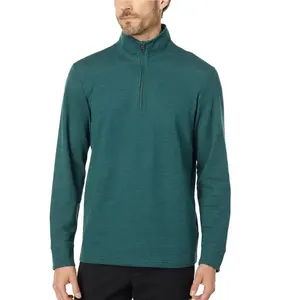 Оптовая продажа, мужская флисовая толстовка с капюшоном на молнии, с логотипом на заказ, 1/4, пуловер для гольфа с воротником-молнией