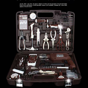 Kit combiné d'outils électriques 124 pièces, perceuse sans fil 12V pour réparation domestique et voiture hybride, garantie 1 an, personnalisable OEM - Product Image 4