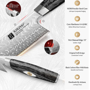 Yeni Sharp şef bıçağı 145 katmanlar <span class=keywords><strong>M390</strong></span> şam tozu çelik karbon Fiber reçine kolu mutfak bıçakları - Product Image 2
