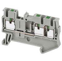 Bloc de bornes NSYTRP23, 3 voies, 800V, 24A, calibre de fil 2,5 mm, gris, série NSYTRP