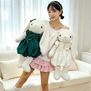 <span class=keywords><strong>Peluche</strong></span> <span class=keywords><strong>Coniglio</strong></span> Vintage Floreale all'Ingrosso, Morbido e Soffice, <span class=keywords><strong>Bianco</strong></span>, con Cappello di Paglia e Grembiule in Pizzo, Giocattolo di <span class=keywords><strong>Peluche</strong></span> Animale - Product Image 6