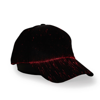 Gorra de Béisbol Luminosa Personalizada con Luces LED de 7 Colores, Gorra de Béisbol Brillante con Fibra Óptica