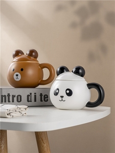 New Design Custom Cartoon Panda Shape Personality Mug Drinking <b>Cup</b> Cute Gift <b>Ceramic</b> Coffee <b>Cup</b> Anime Coffee Mugs Milk Mug - Product Image 3