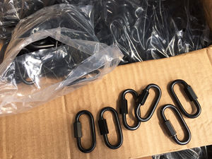 Черный матовый овальный карабин, коммерческое быстрое соединение с винтовой цепью - Product Image 5