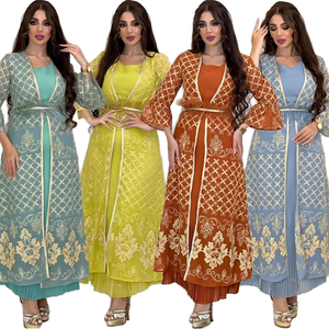 ชุดอาบายะห์มุสลิมผู้หญิงดีไซน์ล่าสุด สง่างาม ไซส์ใหญ่ ผ้าโพลีเอสเตอร์ ยาวแบบแม็กซี่ สไตล์ดูไบเก๋ไก๋ สำหรับงานเลี้ยงตอนเย็น - Product Image 2