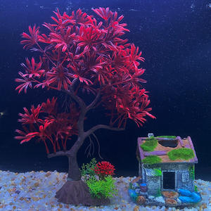 Moderno respetuoso con el medio ambiente plástico acuario árbol ornamento pecera paisajismo sala de estar <span class=keywords><strong>entrada</strong></span> decoración-fabricante al por mayor - Product Image 4