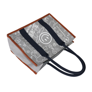 Designer Tote Bag with External Piping – High Quality Structured <b>Canvas</b>, Custom Logo Available, Factory Direct Wholesale Price - Product Image 4