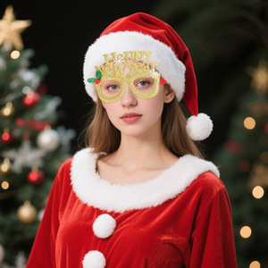 Occhiali Decorativi in Plastica <span class=keywords><strong>per</strong></span> Feste di Natale, Montature con Scritte 'Happy New Year' e Fiocchi di Neve - Product Image 3