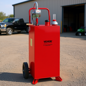 Réservoir de carburant portable Vevor de 30 gallons, rouge, avec pompe manuelle pour essence, diesel, voitures, tondeuses à gazon, bateaux, usage industriel - Product Image 2