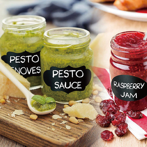 Grosir kustom hitam besar stiker PVC tahan air bumbu Label catatan untuk stoples dapat menulis pesan khusus - Product Image 4