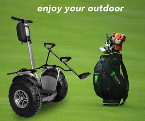 Carrito de Golf Eléctrico Portátil de 19 Pulgadas con Ruedas Anchas y Soporte para Bolsa de Golf, 2 Ruedas, Carga Máxima 150 kg, Categoría de Dos Ruedas - Product Image 2
