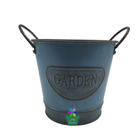 Seau à fleurs en métal galvanisé bon marché avec poignée Pots de fleurs décoratifs pour la maison et le jardin Jardinière