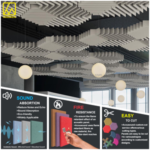 Kingman hiện đại uốn cong Polyester linh hoạt cách âm wallboard cho phòng khách phòng ngủ Kho Trong Nhà Trần treo - Product Image 5