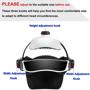 Masajeador de cabeza eléctrico recargable con calefacción, presión de aire, terapia de acupuntura, casco de masaje de cuello y cabeza para aliviar el estrés - Product Image 2