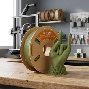 Filament d'imprimante 3D ERYONE en fibre de carbone PETG 1,75 mm vert herbe, bobine de 1 kg, température d'impression 240°C - Product Image 3
