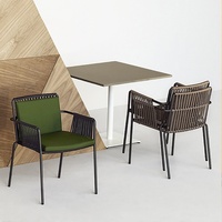 Ensemble de canapés d'extérieur en alliage d'aluminium nordique pour hôtel, bar, comptoir, balcon, cour - 6 places, mobilier de patio imperméable