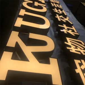 Popüler ve popüler Led kanal harf işareti mağaza ticari aydınlatma işareti 3D açık bina far işareti toptan