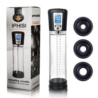 Pompe à vide électrique d'agrandissement de pénis de vente chaude, pompe d'extension automatique rechargeable d'agrandissement de pénis à vide poussé, dispositif de pression d'air