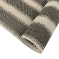 Filet pare-soleil en maille tricotée, résistant aux UV, respirant, bleu et blanc rayé, pour balcon, patio, piscine, jardin