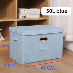 Caja de Almacenamiento Plegable Popular para Juguetes y Ropa Interior de Niños, Fabricada con Tela de Lino, con Tapa - Product Image 5