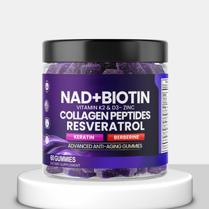 OEM özel etiket NAD + Biotin Gummies | Kollajen peptidleri resvervitamin l vitamini K2 D3 çinko - Product Image 1