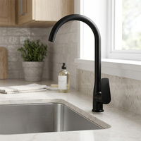 Robinet de cuisine moderne en laiton à poignée unique avec cartouche céramique, pour usage hôtelier, eau chaude/froide