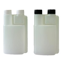 Flacon pulvérisateur doseur en HDPE écologique pour cosmétiques et parfums, double goulot, 1000 ml, avec bouchon à vis inviolable et sérigraphie