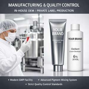 Tinte de Cabello Profesional de Marca Privada para Salón, Fabricante OEM de Tinte de Cabello, Sistema de Coloración Permanente de Alto Rendimiento en Tubo - Product Image 4