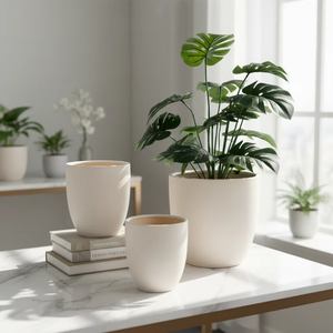 Pots en céramique émaillée de haute qualité pour le <span class=keywords><strong>service</strong></span> de plantes décoratives d'intérieur et de jardin - Product Image 1