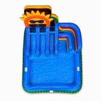 Toboggan aquatique gonflable pour tout-petits avec piscine à jets d'eau - Utilisation extérieure commerciale, matériau PVC