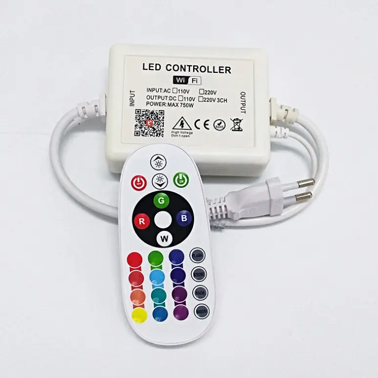 Tuya APP Smart WIFI RGB Controller IR/RF Remote Control for 110V 220V RGB LED Strip Light Home Decor Dimming Controller