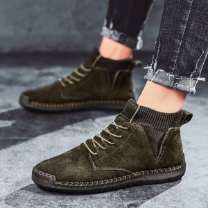 Chaussures décontractées pour hommes Doublure simple en peluche Grande taille 38-48 Respirant Noir <span class=keywords><strong>Vert</strong></span> Mocassins pour l'été Printemps Hiver - Product Image 6